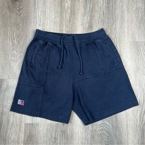 KITH × Russell Athletic Sweat Shorts Dark Navy Mens Small 6.5” Drawstring Jersey